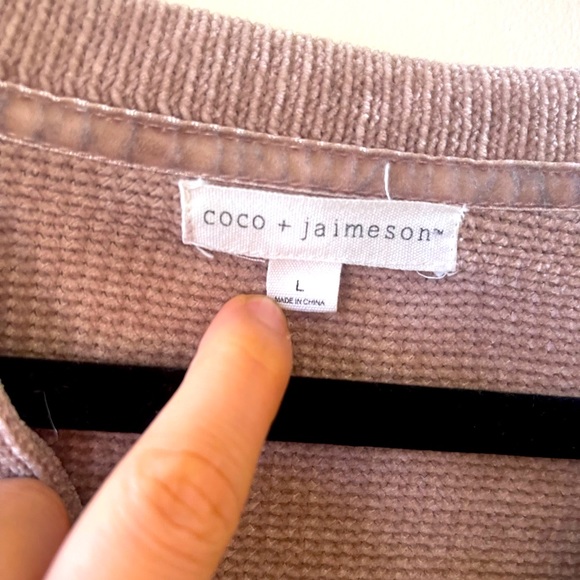 Francesca’s Coco + Jaimeson Chenille Knit Sweater in Dusty Pink - Picture 5 of 6
